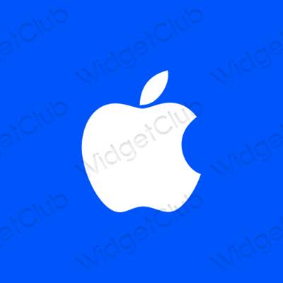 Естетичен неоново синьо Apple Store икони на приложения