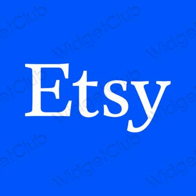 審美的 藍色的 Etsy 應用程序圖標