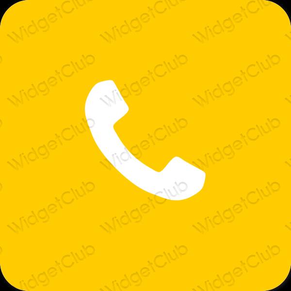 Estético laranja Phone ícones de aplicativos