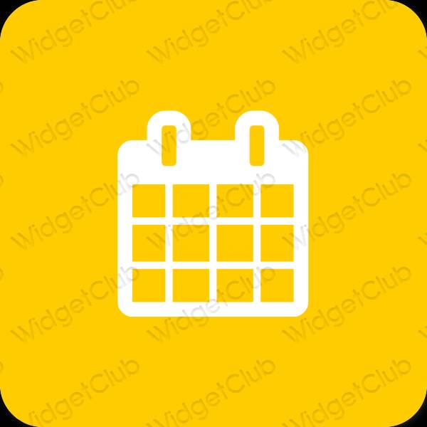 Естетски наранџаста Calendar иконе апликација