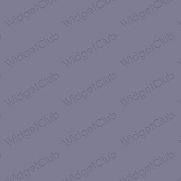 Aesthetic purple snapchat app icons