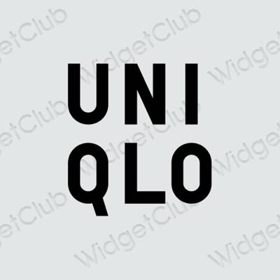 Pictograme pentru aplicații UNIQLO estetice