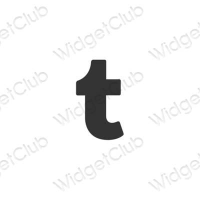 Icônes d'application Tumblr esthétiques
