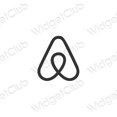 Estetické ikony aplikací Airbnb