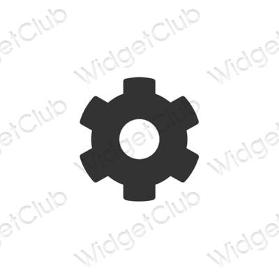 Ikon apl Settings Estetik