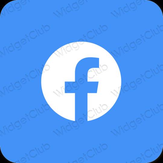 Estetisk blå Facebook app ikoner