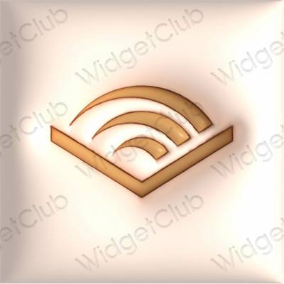 Estetico beige Audible icone dell'app