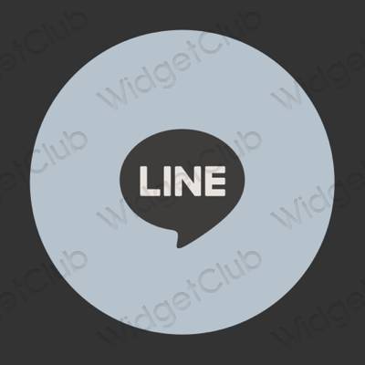 אֶסתֵטִי סָגוֹל LINE סמלי אפליקציה