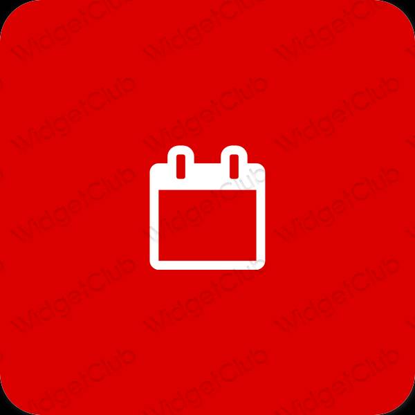 Ästhetisch rot Calendar App-Symbole