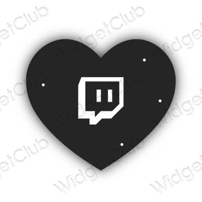 Ikon apl Twitch Estetik