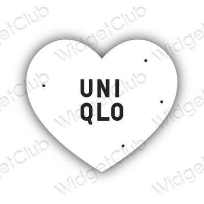 Esthetische UNIQLO app-pictogrammen