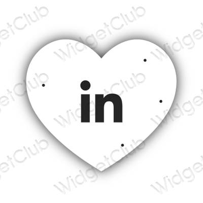 אייקוני אפליקציה Linkedin אסתטיים