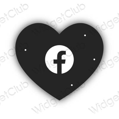 Ästhetische Facebook App-Symbole