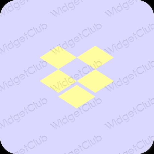 Estético púrpura Dropbox iconos de aplicaciones