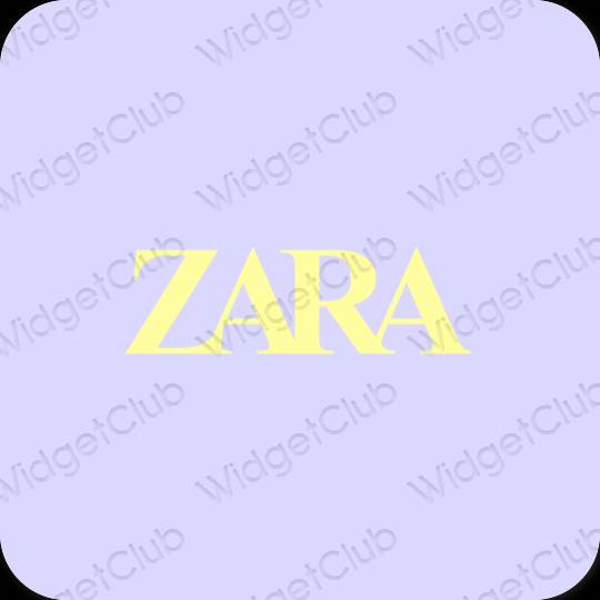 Estetinis violetinė ZARA programėlių piktogramos