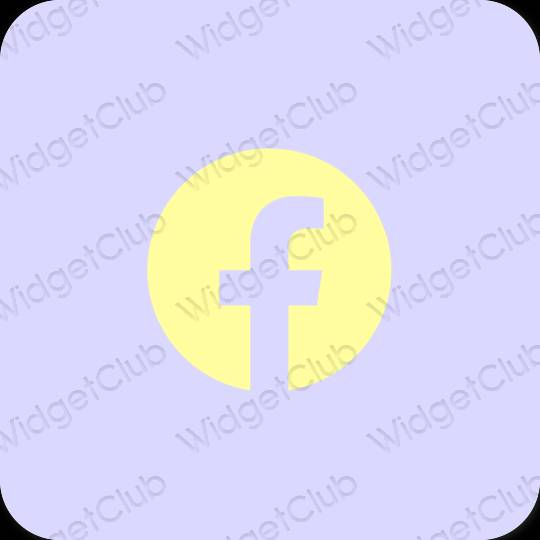 Estetické Fialová Facebook ikony aplikácií