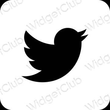 Esthetische Twitter app-pictogrammen