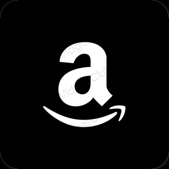 미적인 검은색 Amazon 앱 아이콘