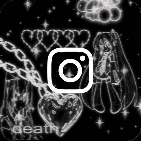 Estetické ikony aplikací Instagram