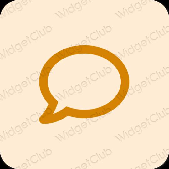Estético beige Messages iconos de aplicaciones