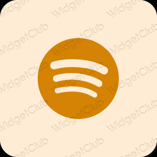 Estetico beige Spotify icone dell'app
