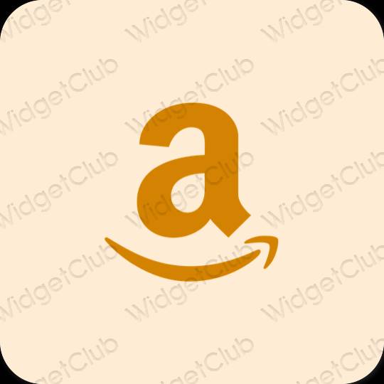 Estetické béžová Amazon ikony aplikácií