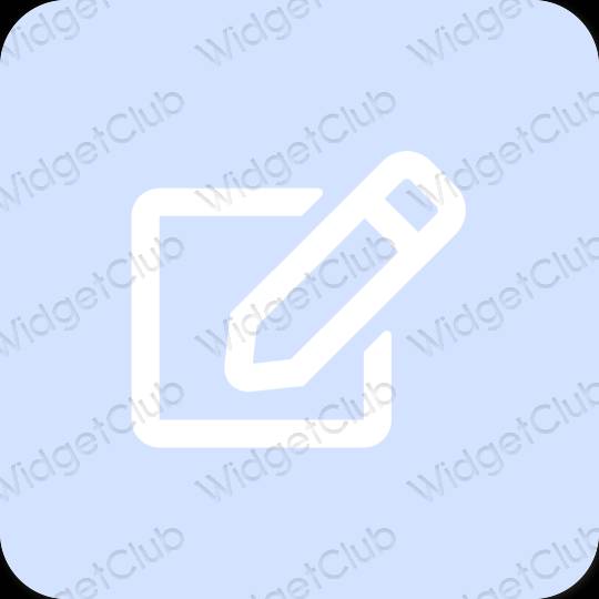 Æstetisk lilla Notes app ikoner