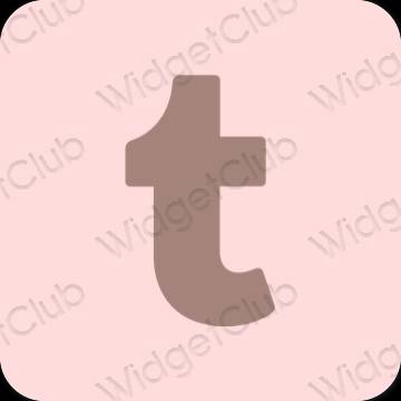 Stijlvol roze Tver app-pictogrammen