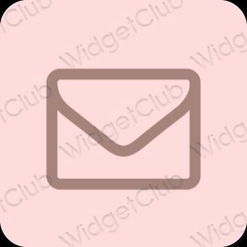 Estetic roz pastel Gmail pictogramele aplicației