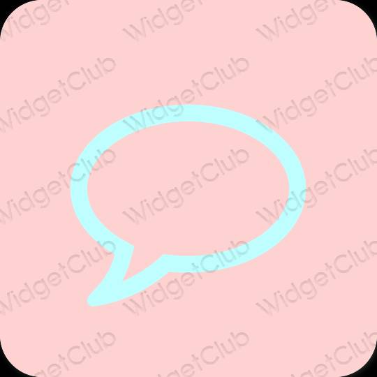 审美的 粉色的 Messages 应用程序图标
