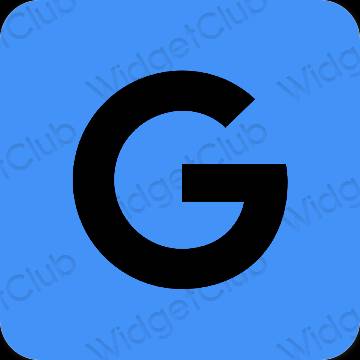 Stijlvol blauw Google app-pictogrammen