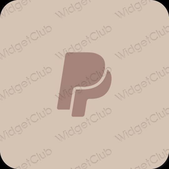 Estetické béžová PayPay ikony aplikácií
