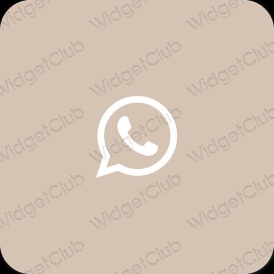 Æstetisk beige Messenger app ikoner