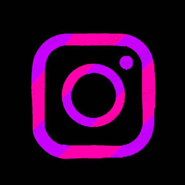 Aesthetic black Instagram app icons