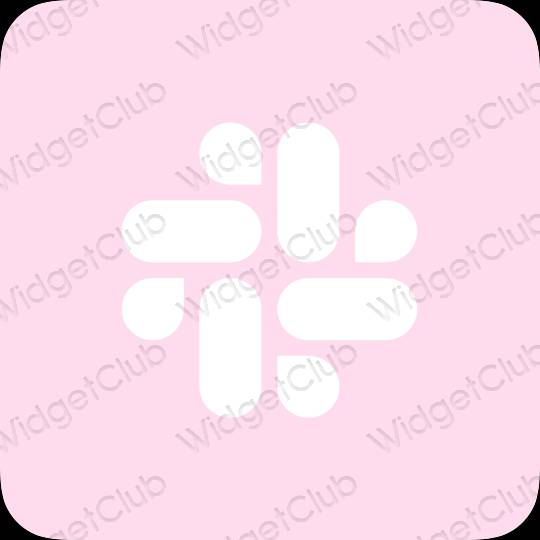 Aesthetic purple Slack app icons