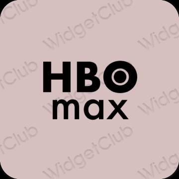 Estetik pastel pembe HBO MAX uygulama simgeleri