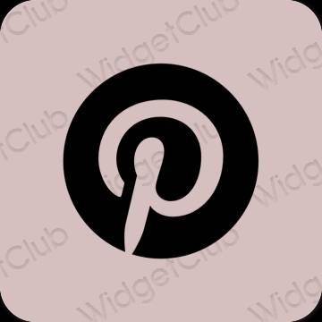 Estetisk pastell rosa Pinterest app ikoner