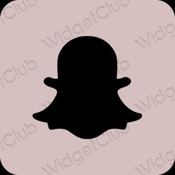 Estético rosa snapchat iconos de aplicaciones