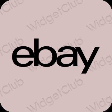 Aesthetic pastel pink eBay app icons