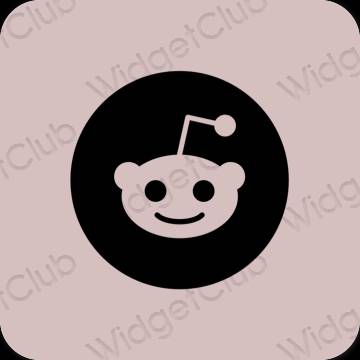 Estético rosa pastel Reddit iconos de aplicaciones