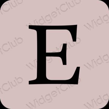 Stijlvol pastelroze Etsy app-pictogrammen