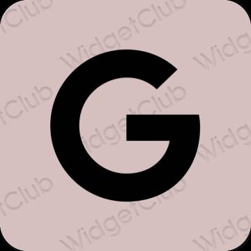 Estetico rosa pastello Google icone dell'app