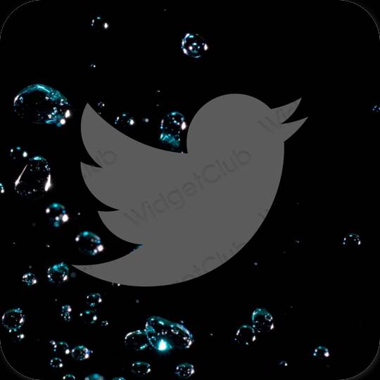 Icônes d'application Twitter esthétiques