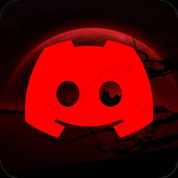 미적인 빨간색 discord 앱 아이콘