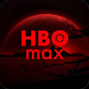 Estetis merah HBO MAX ikon aplikasi