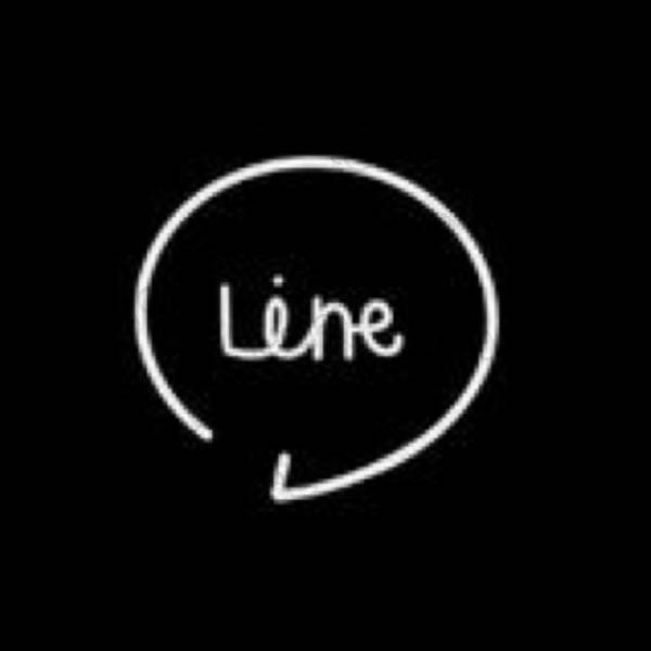 黒 LINE おしゃれアイコン画像素材