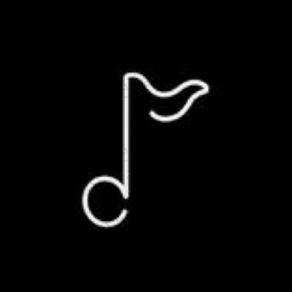 Estetisk svart Apple Music app ikoner