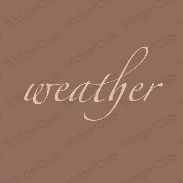 Estetik Weather uygulama simgeleri