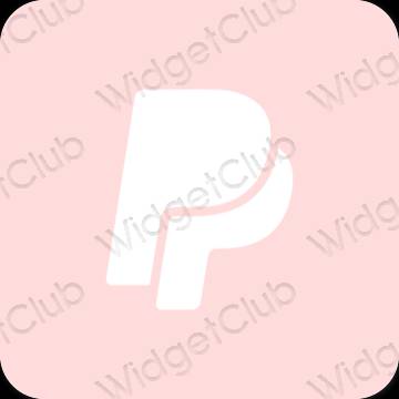 Esthétique rose pastel PayPay icônes d'application