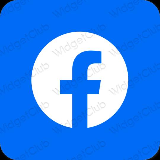 Estetisk blå Facebook app ikoner
